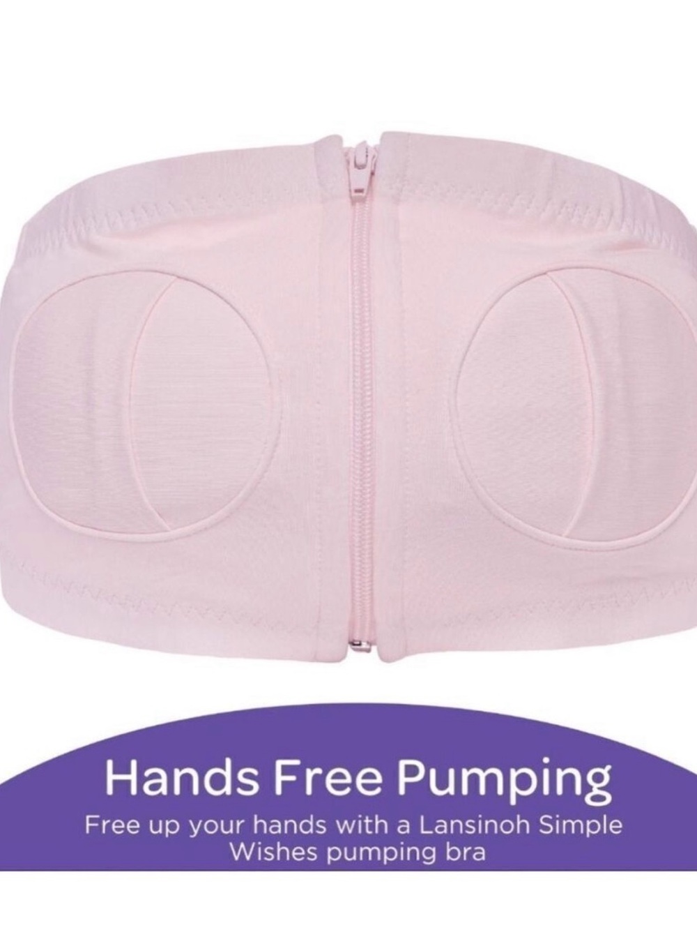Lansinoh Front-Zip Hands-Free Pumping Bra